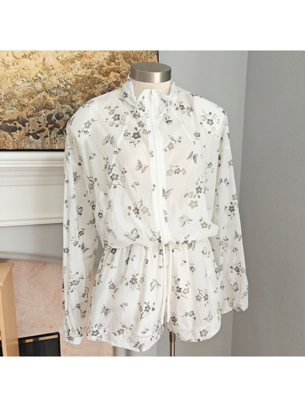 Floral White Women's Top And Short Set
